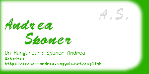 andrea sponer business card